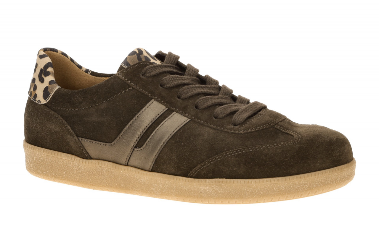 Gabor 73.300.18 Damen Classic Sneaker braun Velour Leder herausnehmbares Fu?bett