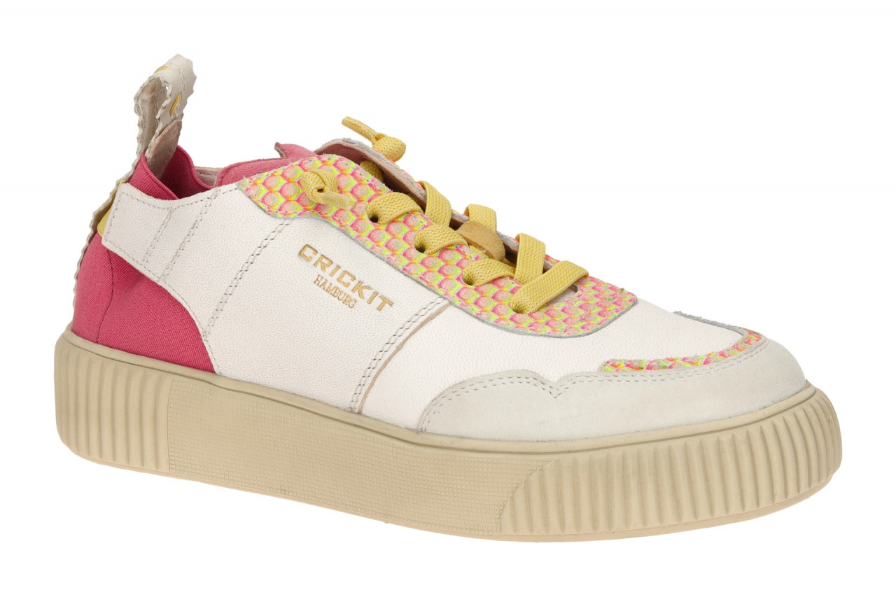 CRICKIT Maura019 70895 Oakli Damenschuhe wei?/pink Sneaker leicht d?mpfendes ...