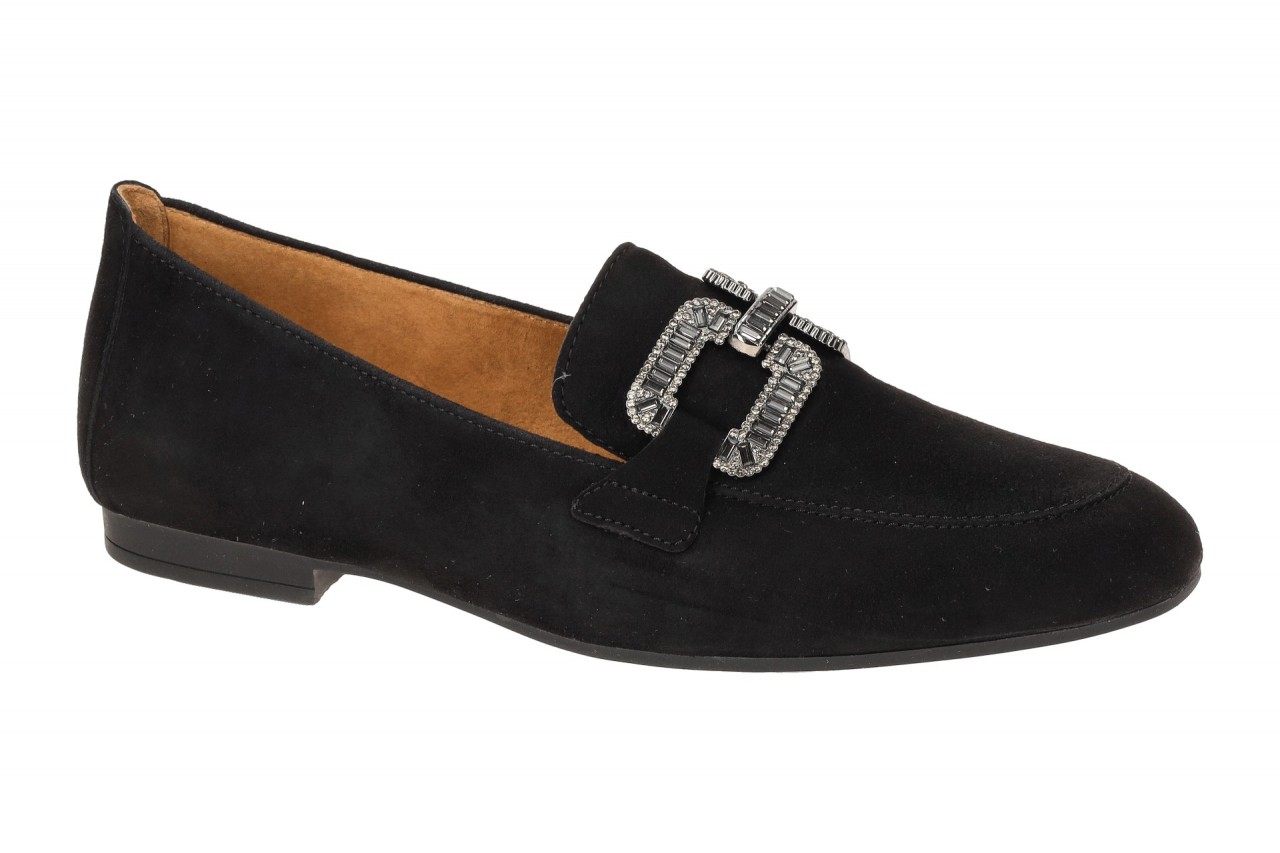 Gabor 65.210.17 Damenschuhe Slipper Halbschuhe Schwarz Altsilber Echtleder Ra...