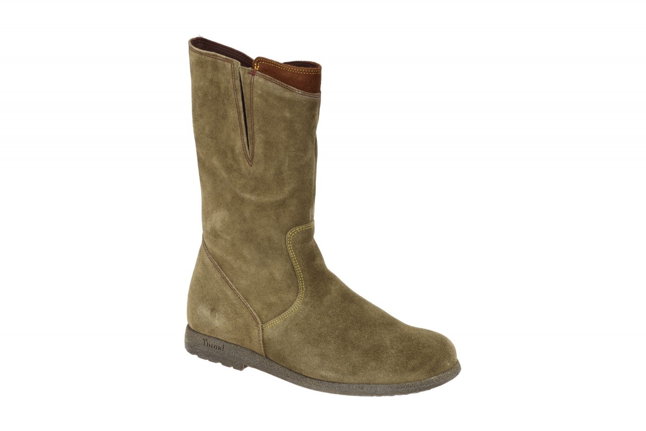 Think 3-000863-7000 RENTO Damen Stiefeletten olive kombi Echtleder Gummisohle...