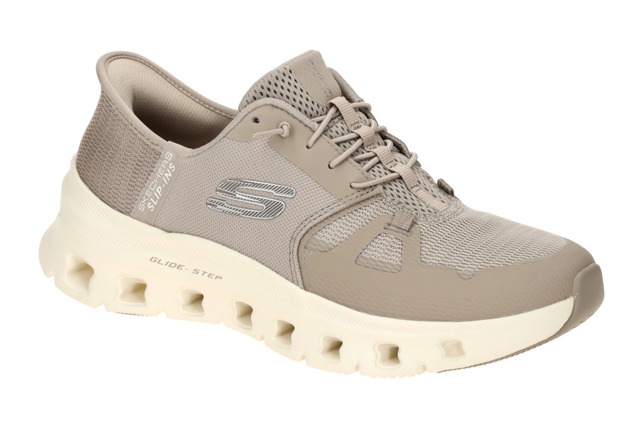 Skechers GLIDE STEP 150420 TPE taupe - sportliche Slipper f?r Damen