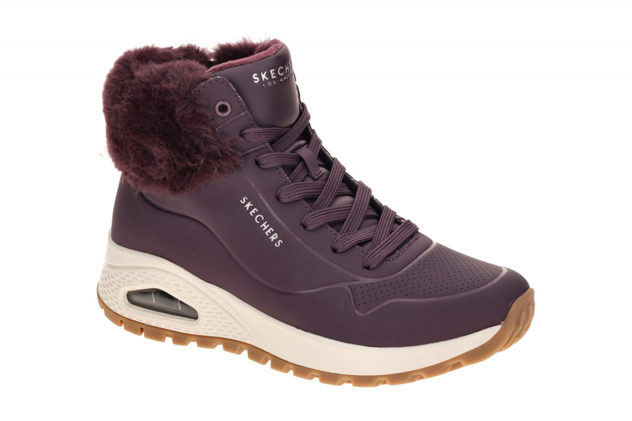 Skechers 167274 WINE Uno_Rugged_D Damen Mid Cut Sneaker lila Air Cooled Memor...