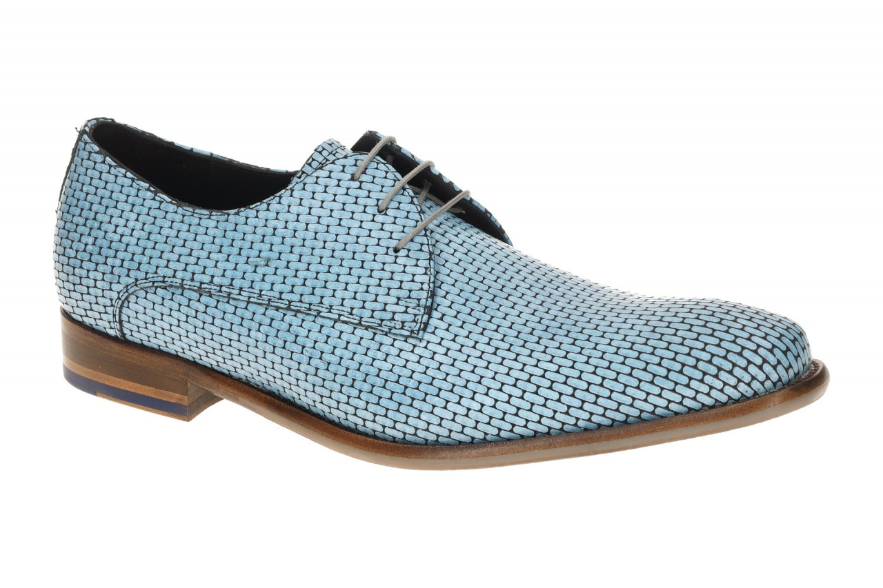 Floris van Bommel Herrenschuhe 30275-42-01 light blue elegante Halbschuhe mit...