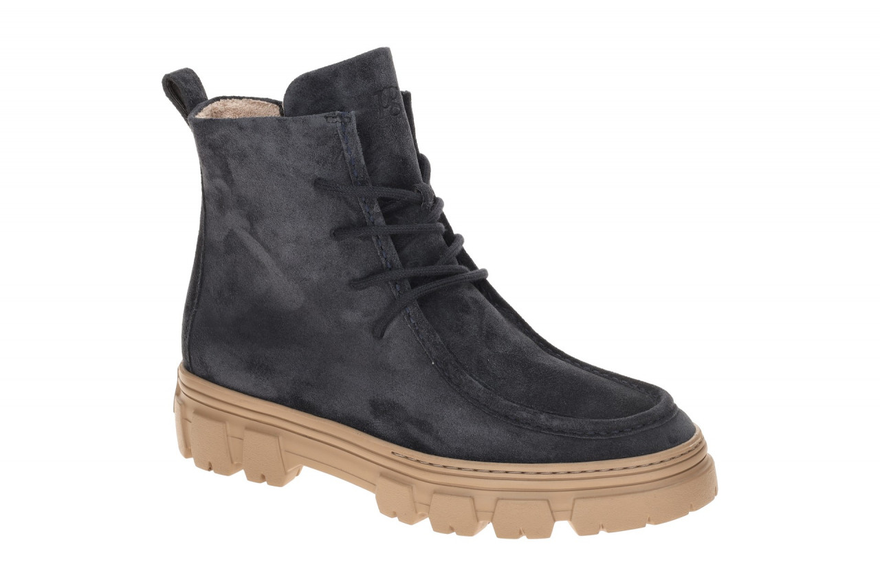 Paul Green Damen Stiefeletten 5499-030 Blau Space Mokassin Boots Echtleder XL...
