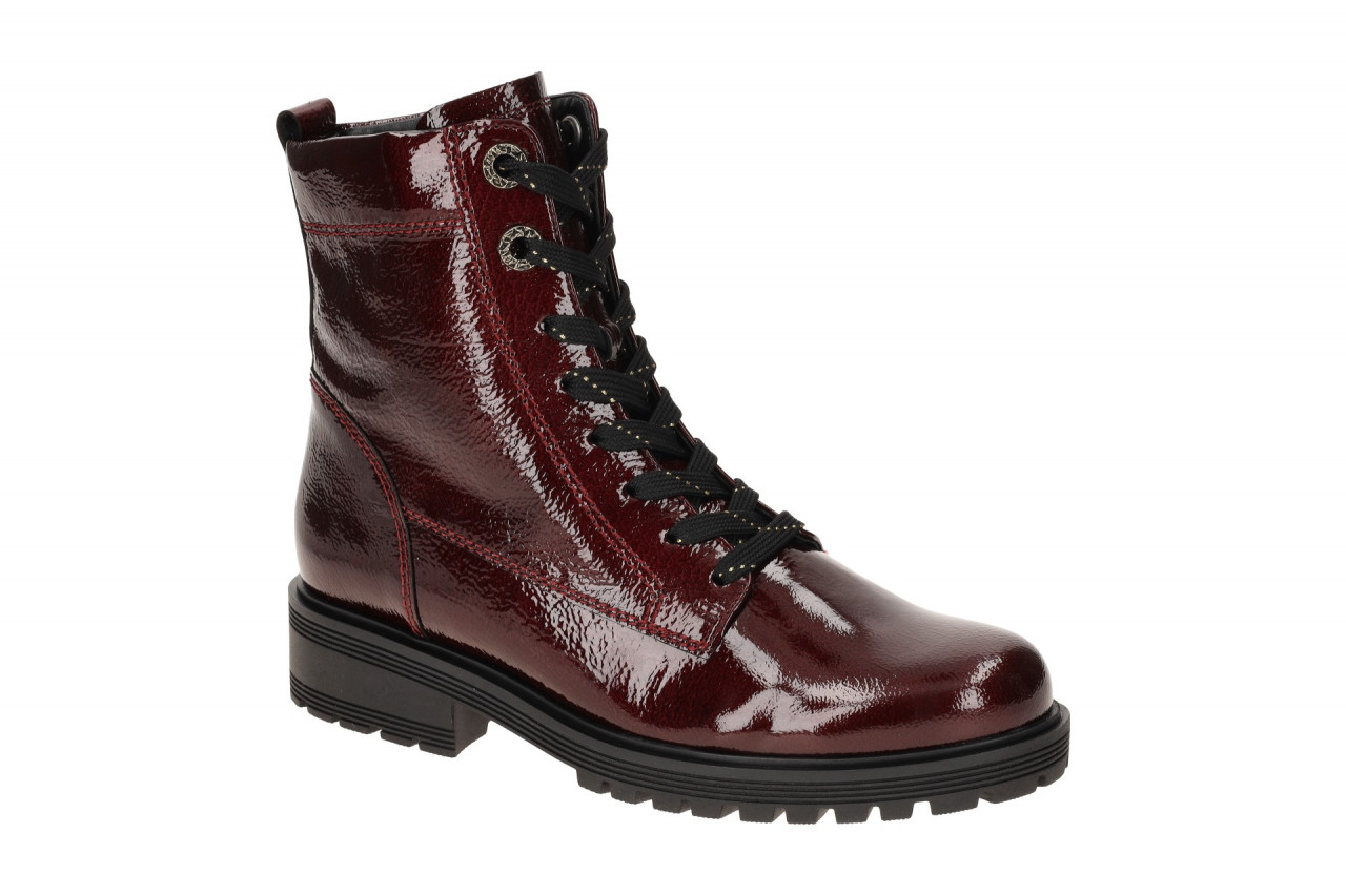 Gabor 72.765.88 Damen Stiefeletten burgund-gold LaceUp Boots
