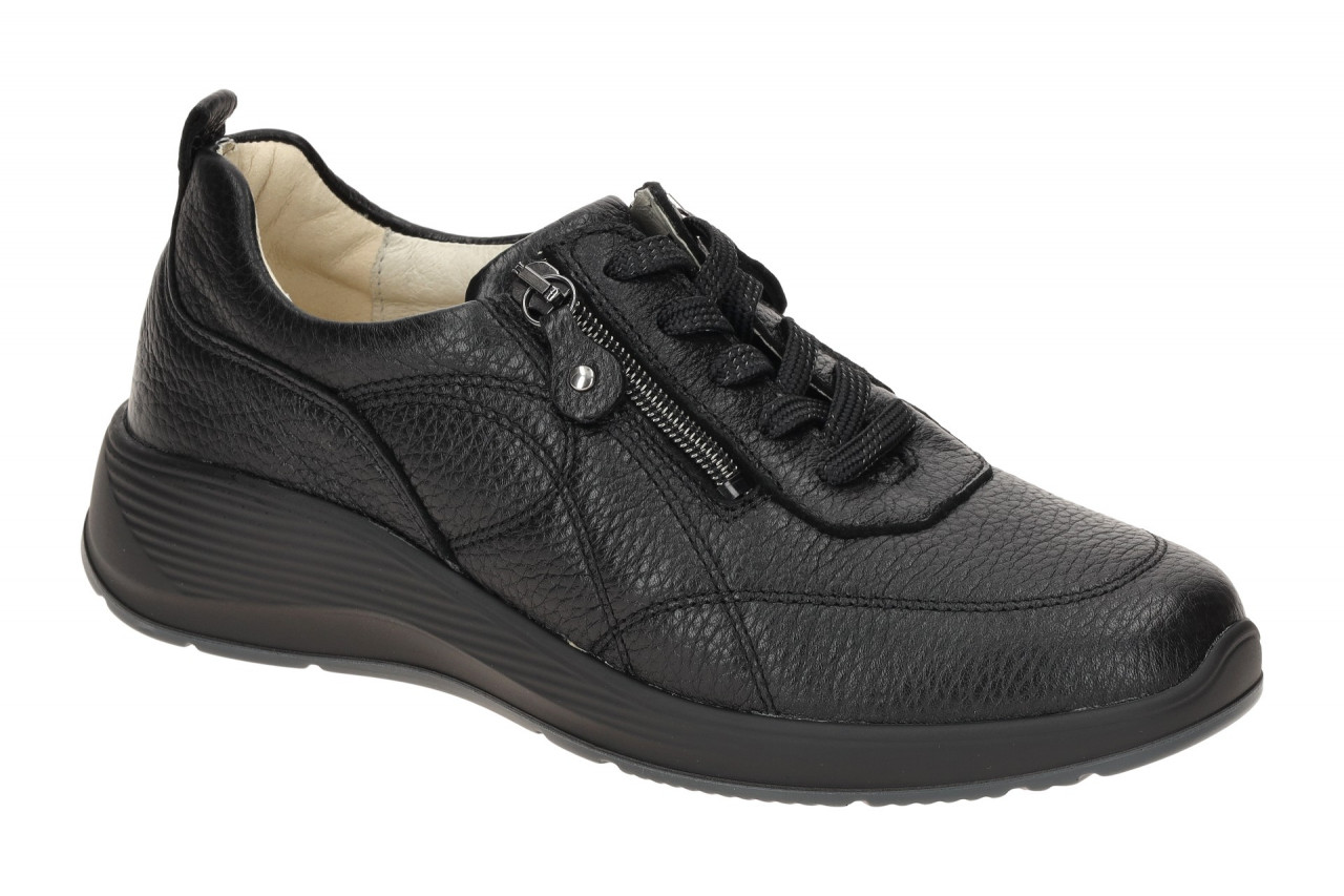 Waldl?ufer 698004 KALEA Damenschuhe Schwarz Bequeme Schn?r-Halbschuhe