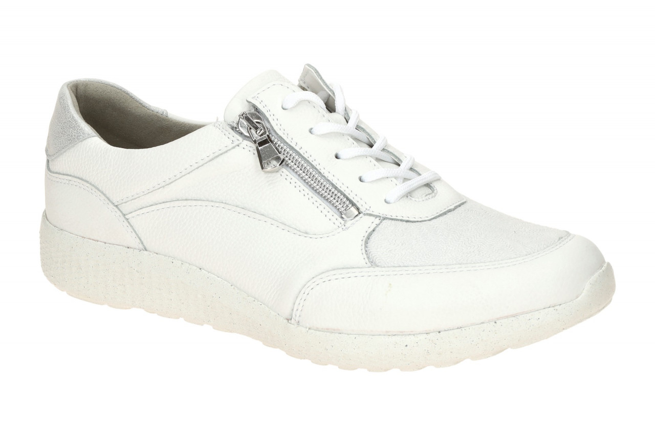 Waldl?ufer 634K02 K-IRA Damenschuhe, bequeme Schn?r-Halbschuhe in Wei?/Silber