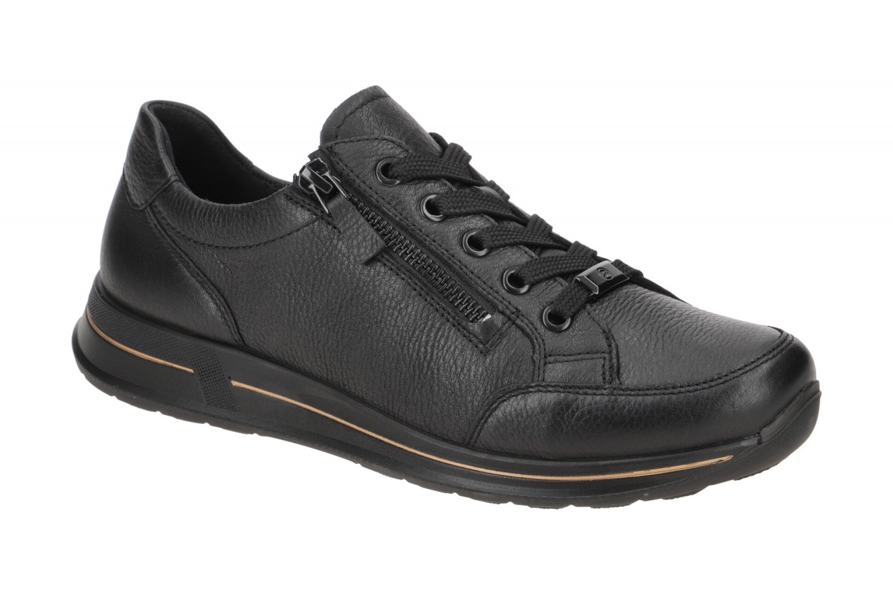ara 12-24801 30 Osaka 2.0 Damen Schn?r-Halbschuhe Schwarz-Gold Bequem & Weit