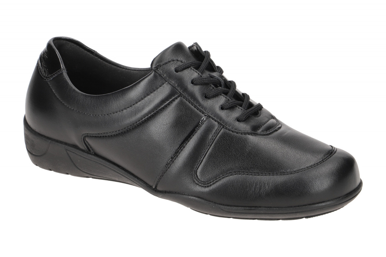 Waldl?ufer M13012 MYRIAM-SOFT Damenschuhe schwarz - bequeme Schn?r-Halbschuhe