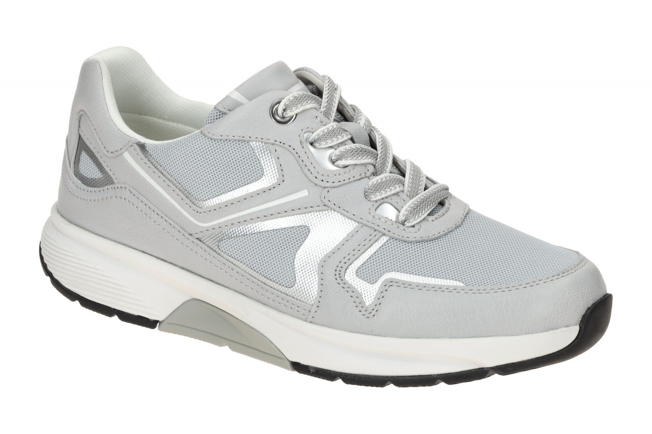 Gabor 66.875.65 ROLLINGSOFT Damen Sneaker hellgrau silber Gummi Sohle Komfort...