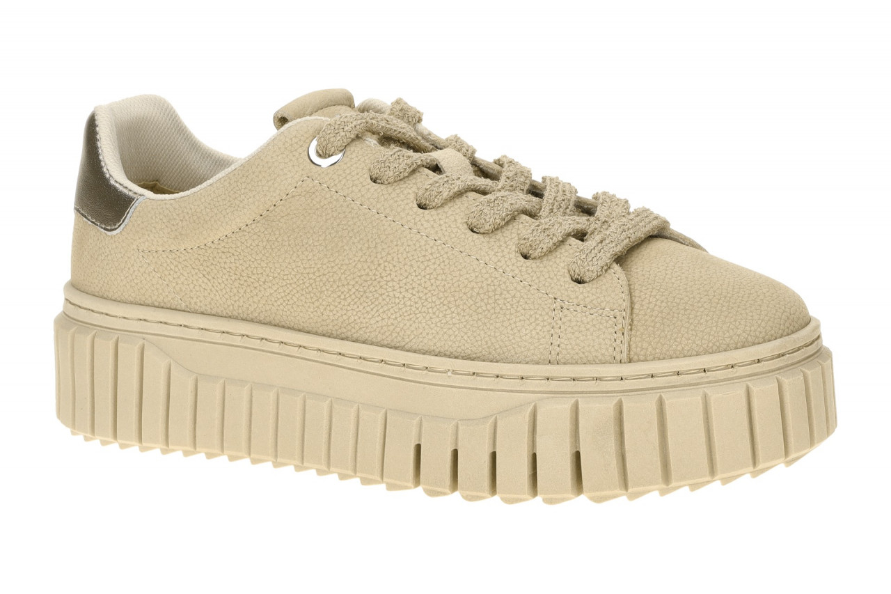 Tamaris 1-23702-45 Beige Antelope Plateau Sneaker Damenschuhe