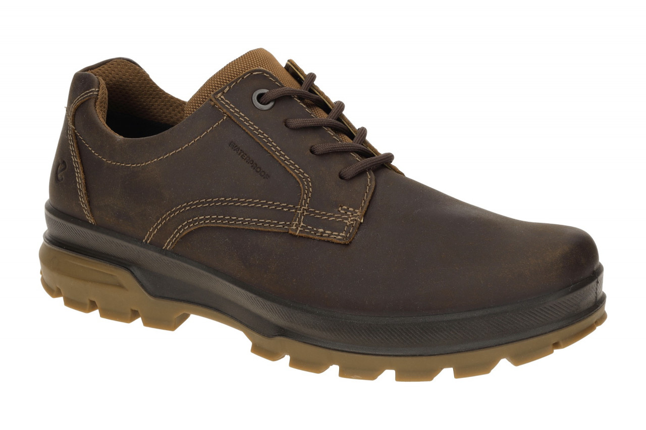 Ecco 838164 RUGGED TRACK - WP PLAIN TOE Herrenschuhe braun camel wasserdicht ...