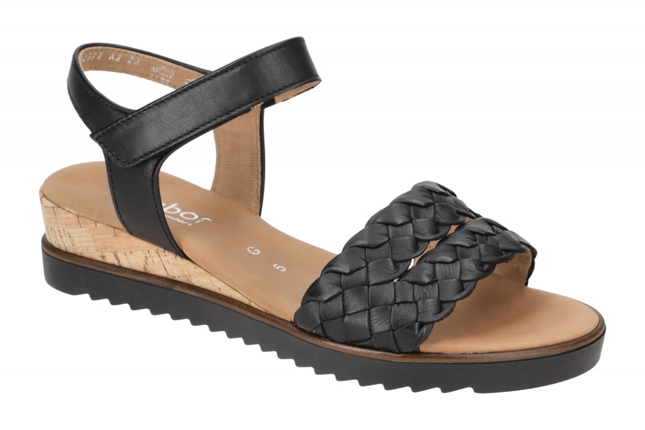 Gabor 82.759.27 schwarz - Riemchen Sandale f?r Damen