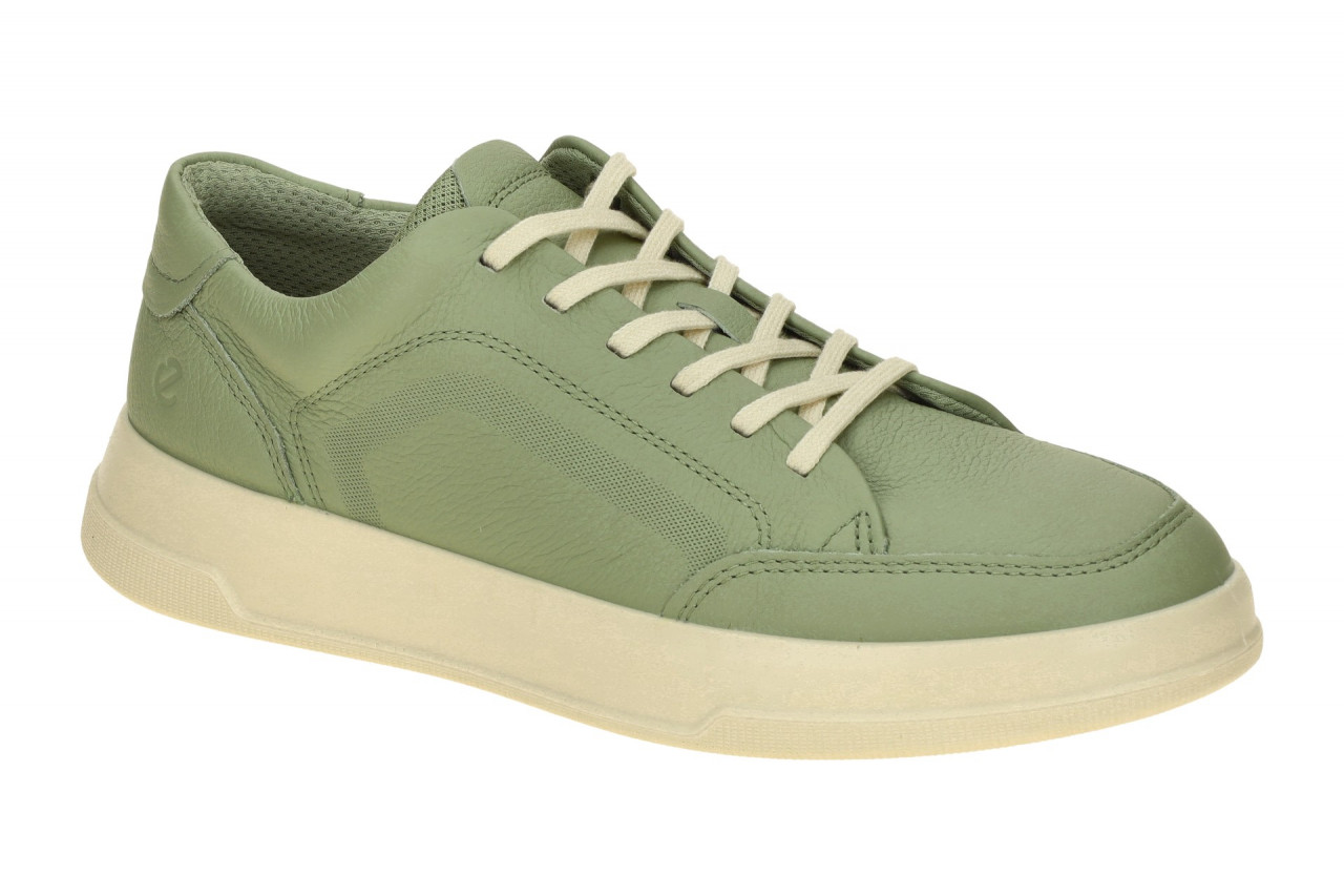Ecco 22380301334 Move Women Lace Up Green Tea Comfortable Leather Sneakers