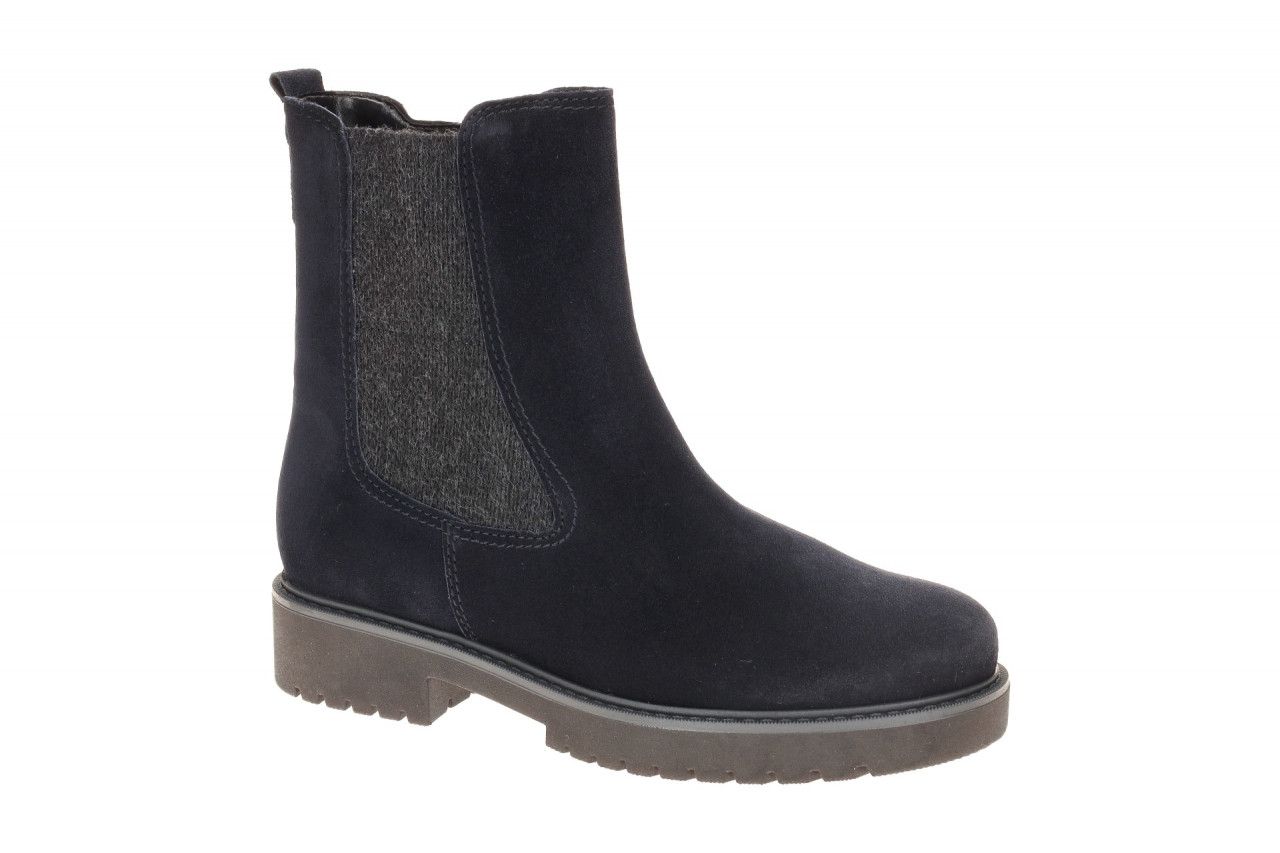 Gabor Damen Stiefeletten 72.731 dark-blue Velour Blockabsatz