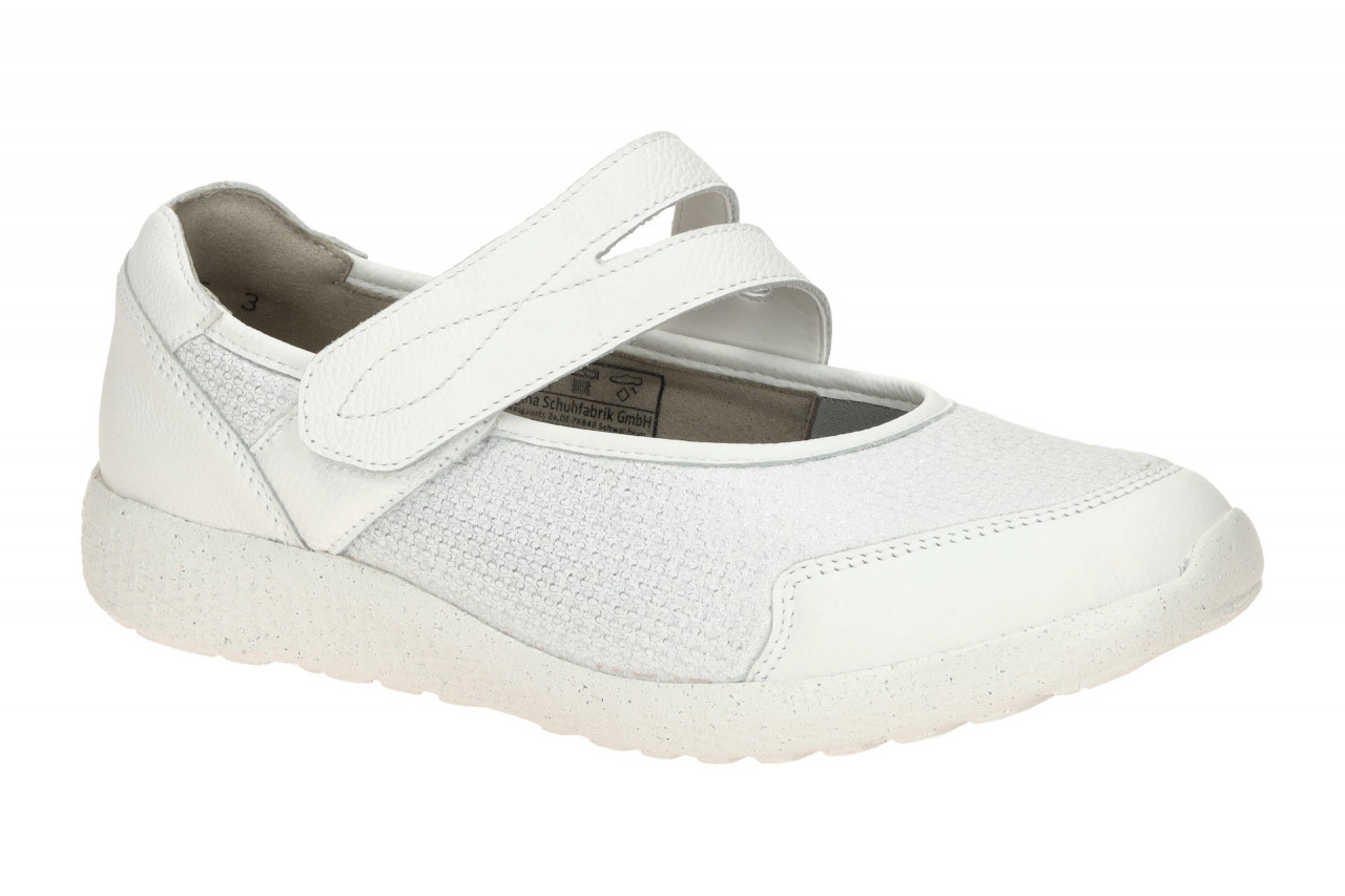 Waldl?ufer Damenschuhe 815M31 M-IRA Ballerina wei?/silber OrthoTritt