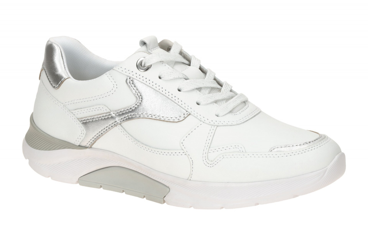 Gabor 86.925.51 Rollingshoft Damenschuhe - Bequeme Sneakers wei?/silber