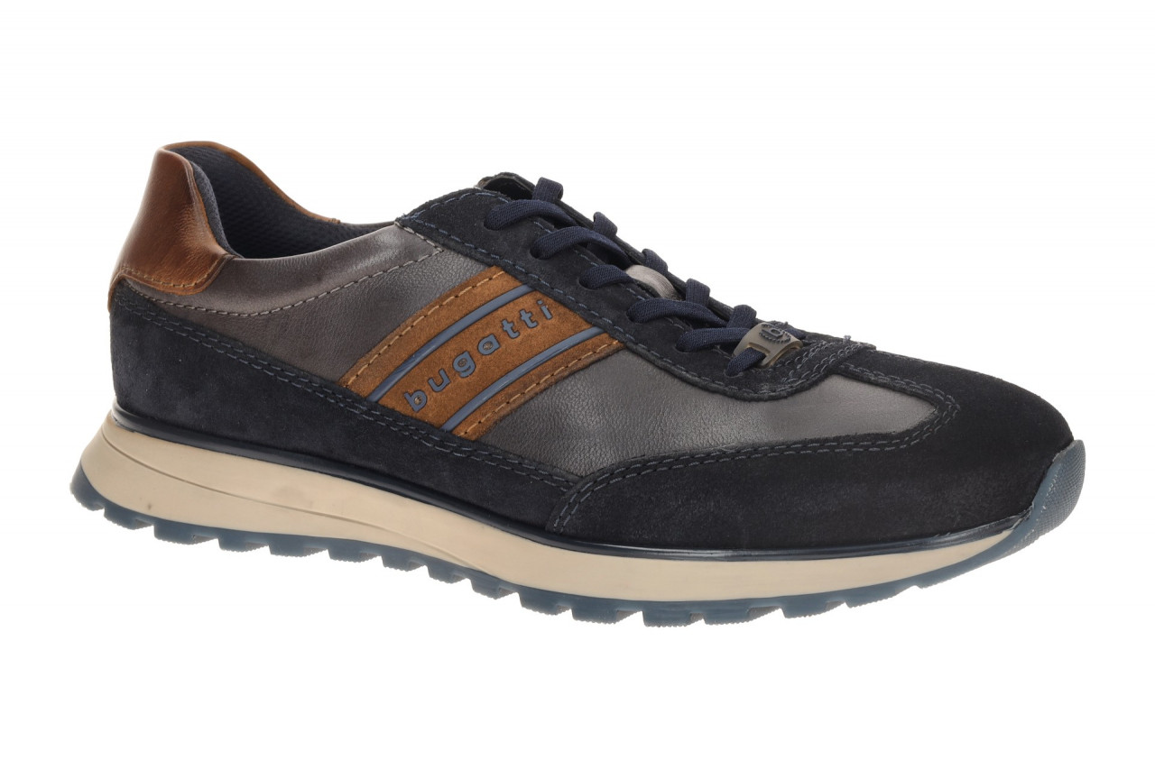 Bugatti 332-AWC03-1410 Herrenschuhe dunkelblau/dunkelgrau bequeme Schn?r Halb...