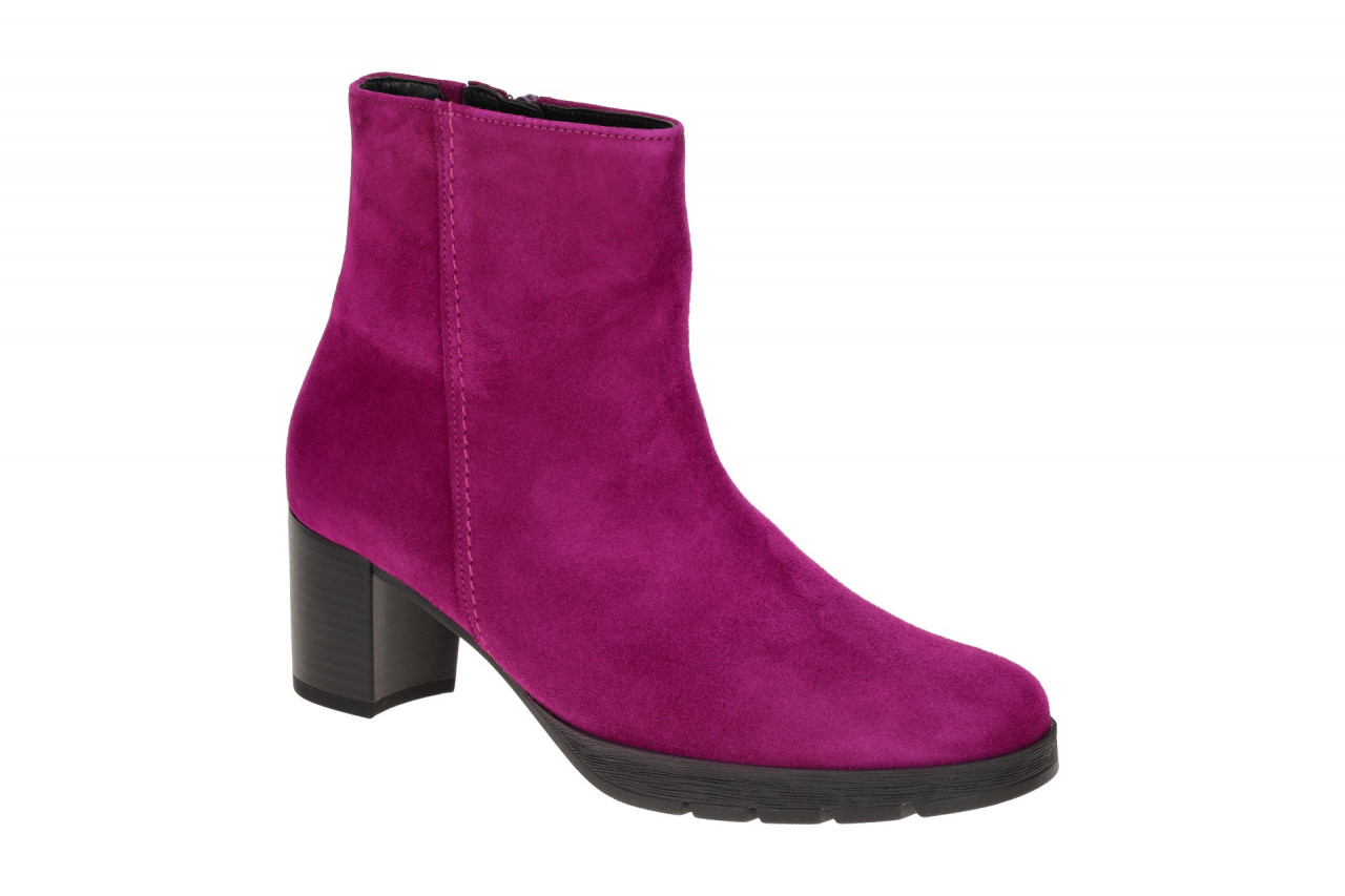 Gabor 52.071.28 Damen Stiefeletten Orchid Lila Echtleder Normalweite Blockabsatz