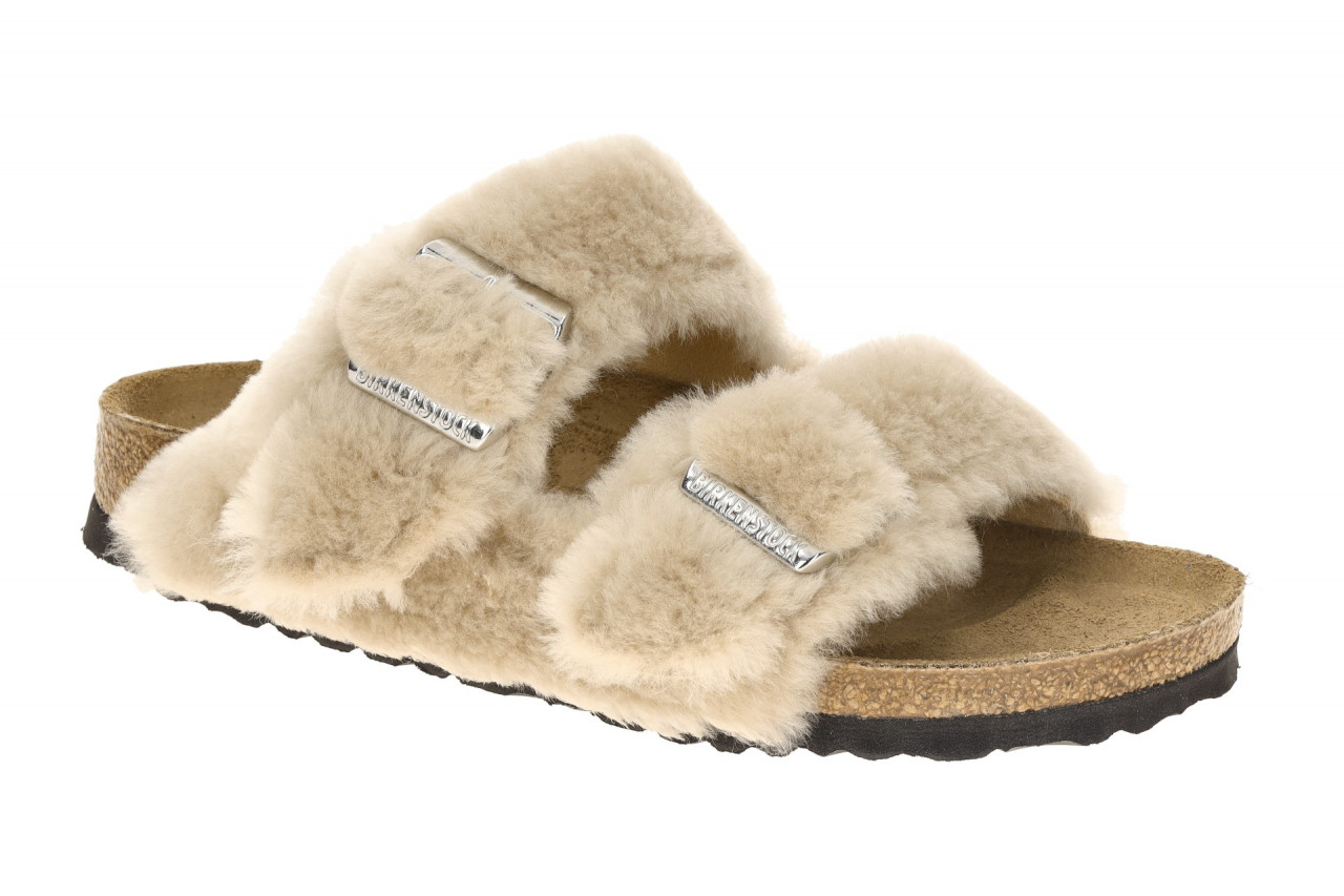 Birkenstock ARIZONA SHEARLING COVER UPPER 1030275 beige - Pantolette f?r Damen
