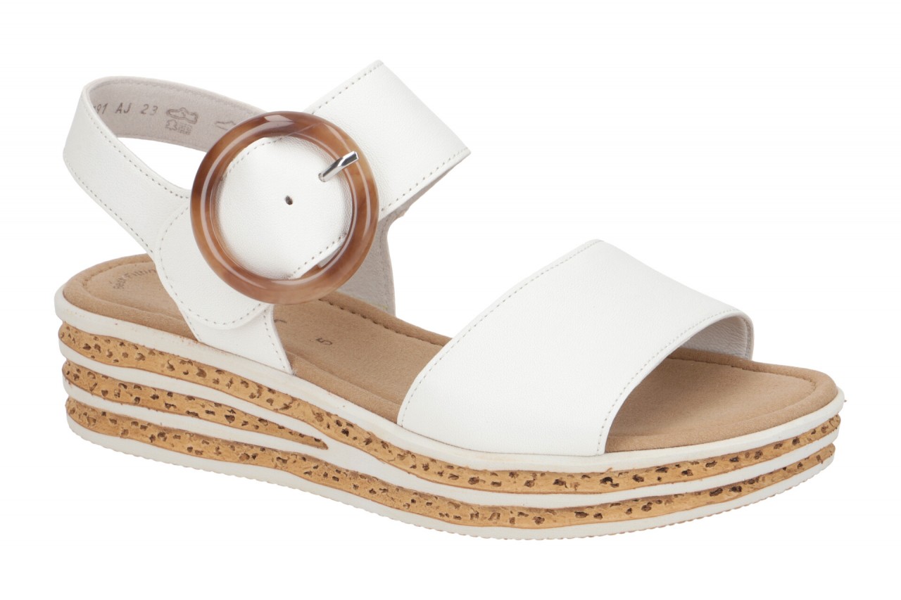 Gabor 64.550.20 wei? - Riemchen Sandale f?r Damen