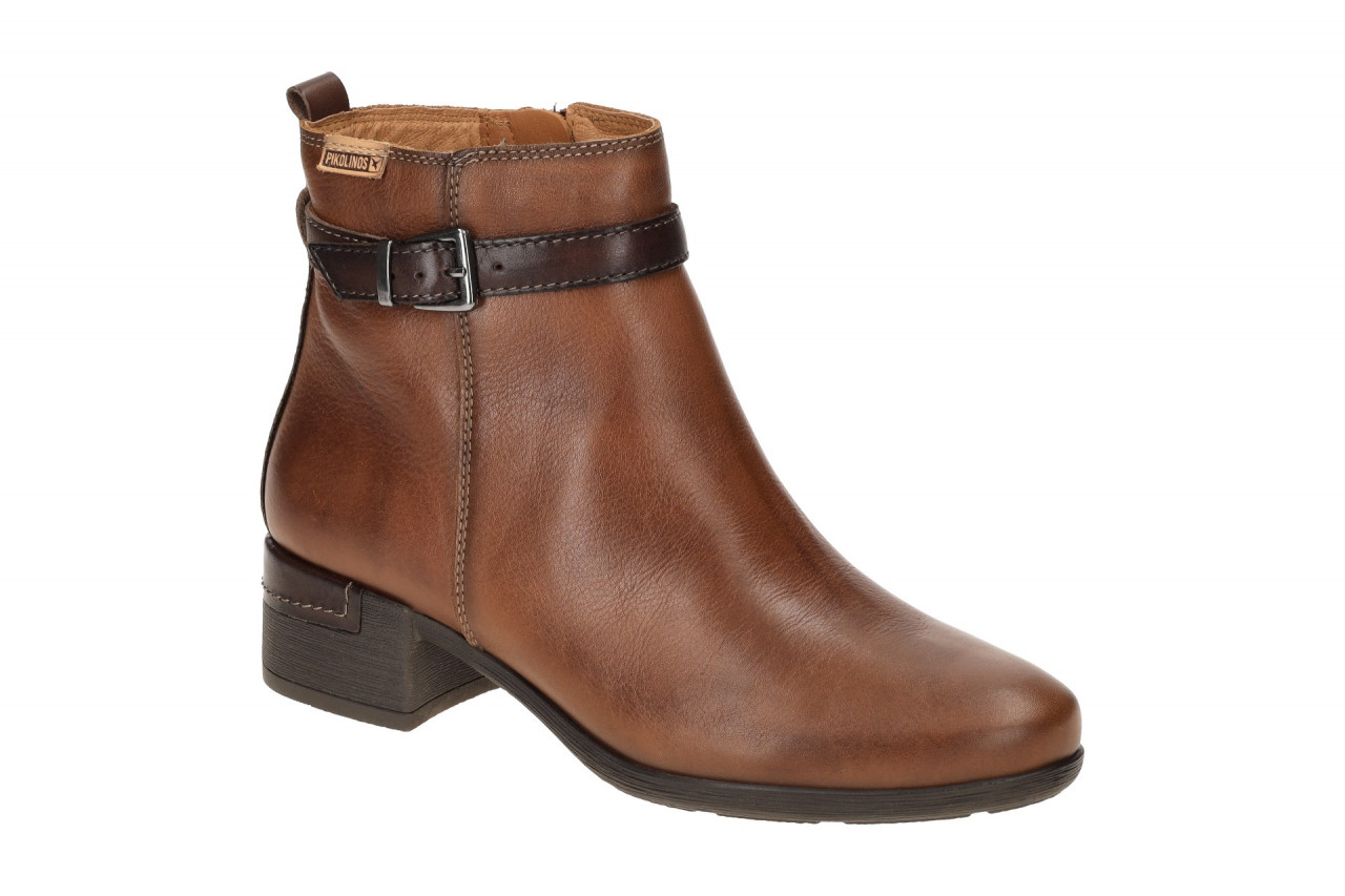 Pikolinos W6W-8622C1 cuero MALAGA Damen Stiefeletten Braun elegante Blockabsatz