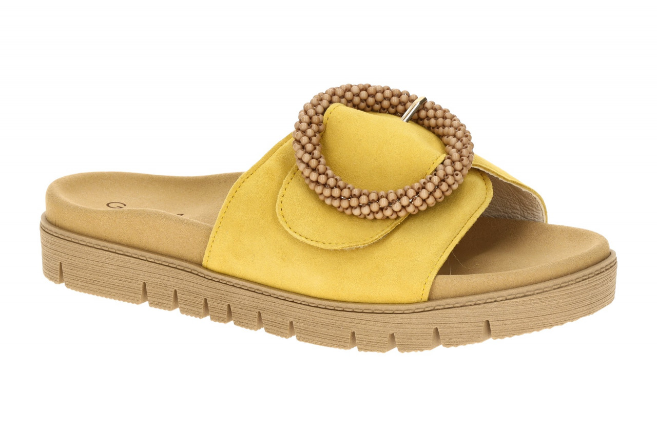 Gabor Damen Pantoletten 83.745 - BEST FITTING Gelb Dark Sole Comfort Fu?bett