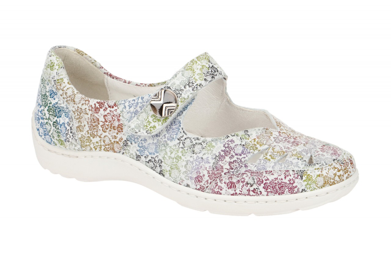 Waldl?ufer 496309 Damen Ballerina Mary Jane Wei? Offwhite Bequem mit Proaktiv...