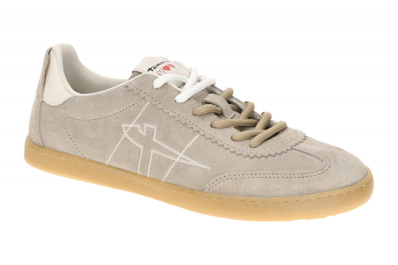 Tamaris 1-23609-46 341 Damen Retro Sneaker grau taupe bequem gepolstert
