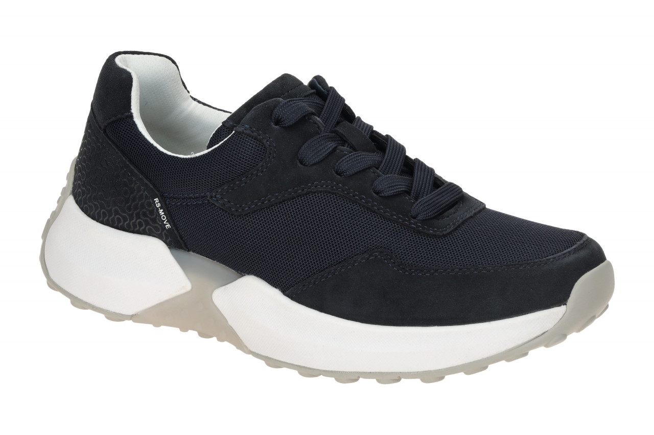 Gabor 66.996.46 ROLLINGSOFT Damen-Sneaker dark-blue atmungsaktiv - Velourlede...