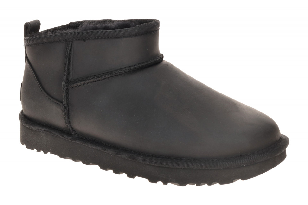 UGG CLASSIC ULTRA MINI LTHR 1174210 BLK schwarz - Winterstiefel f?r Damen