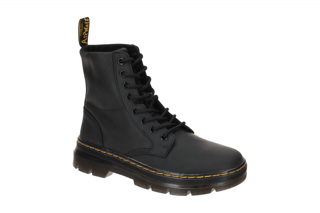 Dr. Martens 26007001 COMBS LEATHER UNISEX Stiefel Schwarz Wyoming Fettleder