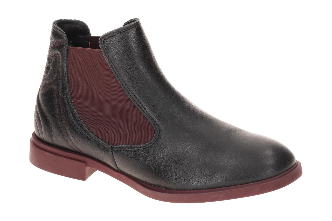 Think 1195 Damen Stiefeletten Schwarz Echtleder Chelsea-Boots