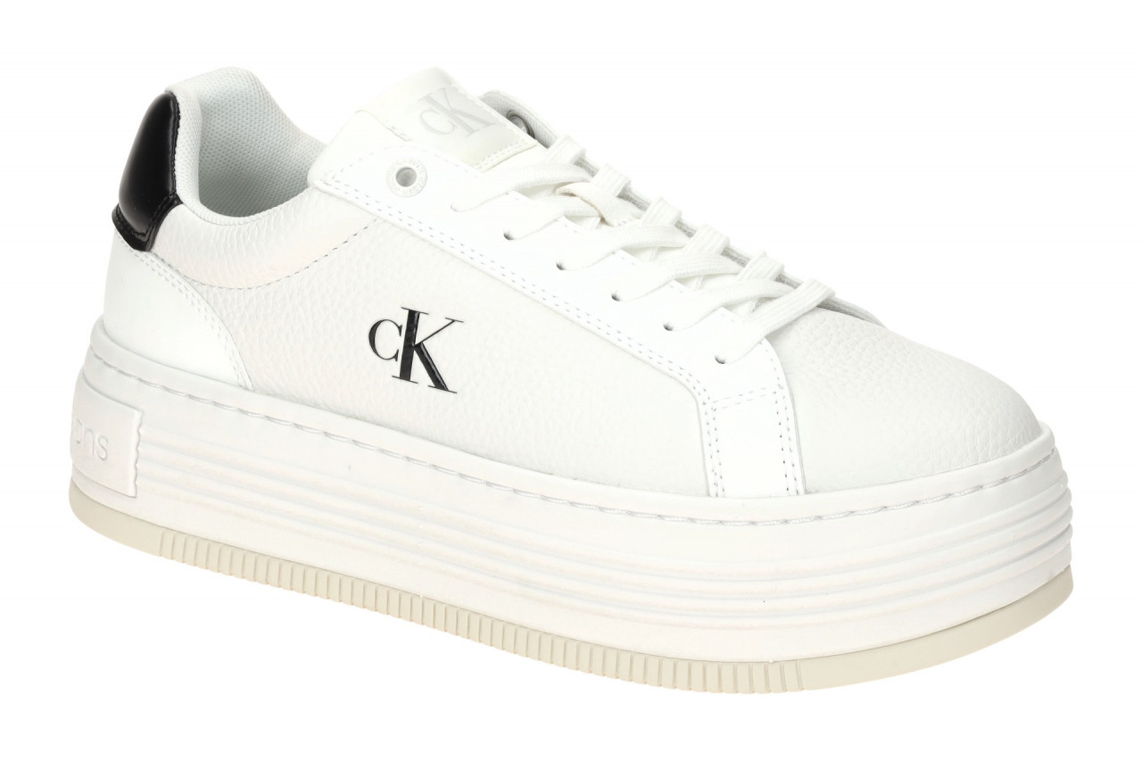 Calvin Klein BOLD FLATF LOW LACE YW01766 01W wei? - sportliche Halbschuhe f?r...