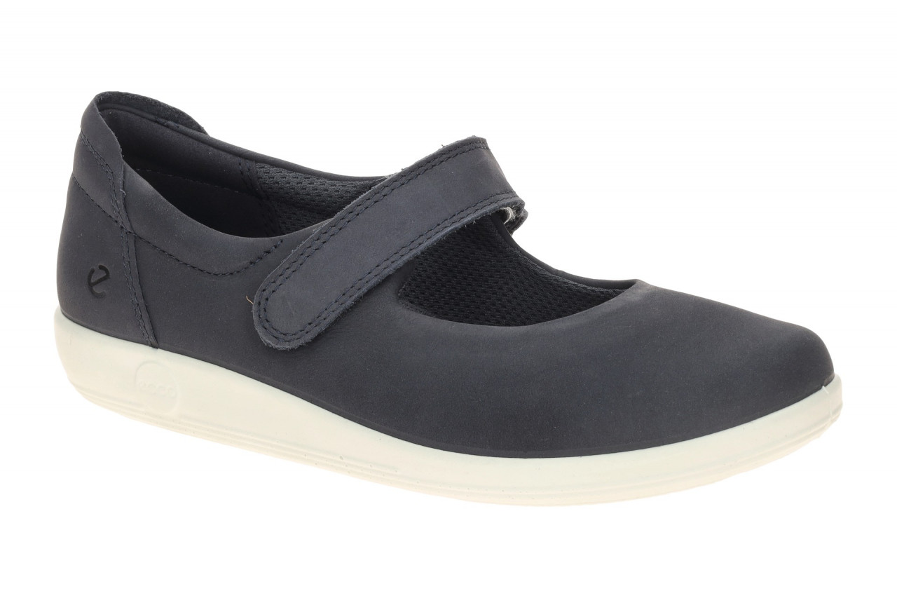 Ecco 20750302038 Soft 2.0 Mary Jane Damenschuhe Ballerina Blau Marine Leicht ...