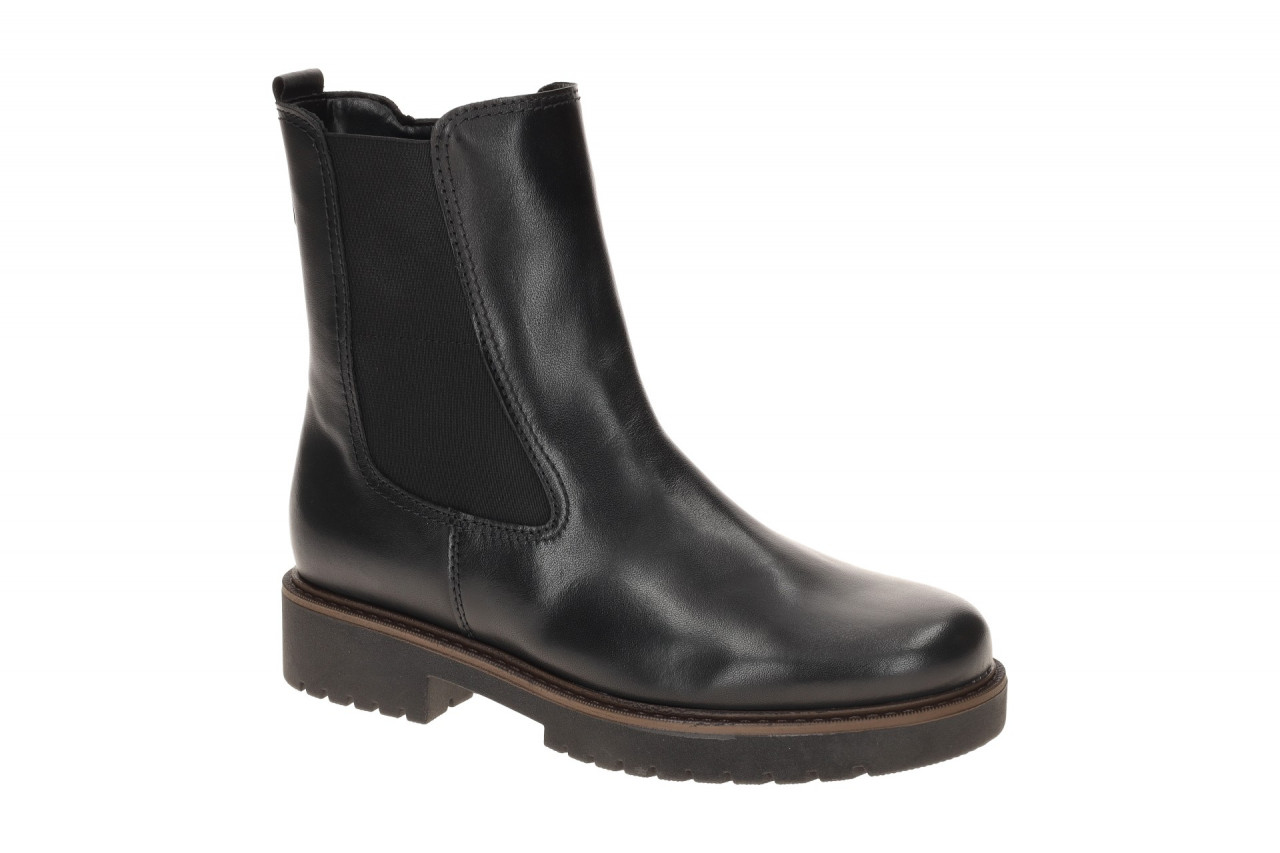 Gabor 72.731 Damen Stiefeletten Schwarz Glattleder Blockabsatz