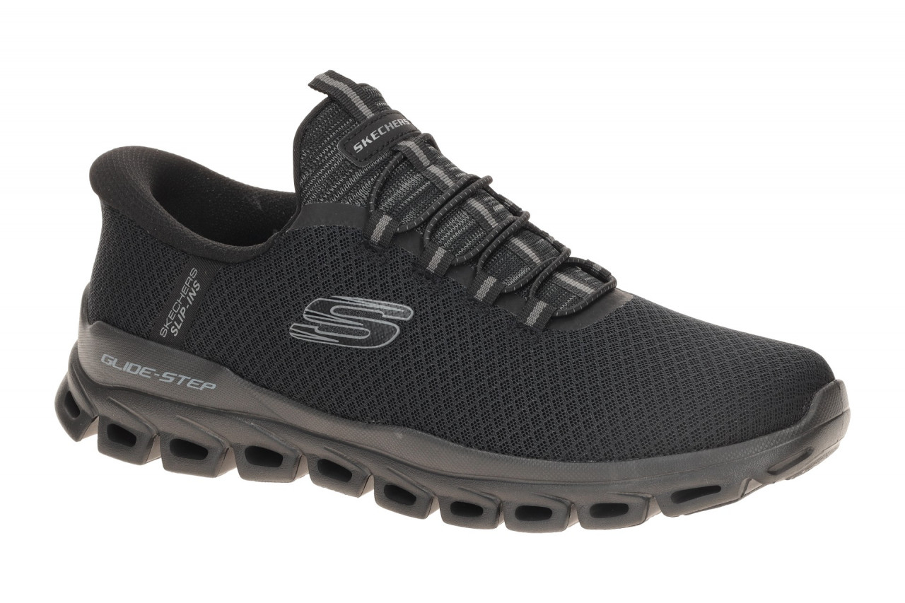 Skechers GLIDE STEP 233010 BBK schwarz - sportliche Slipper f?r Herren
