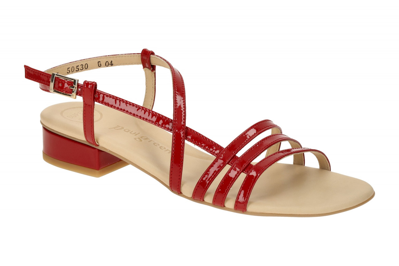 Paul Green 7621-15 rot - Riemchen Sandale f?r Damen