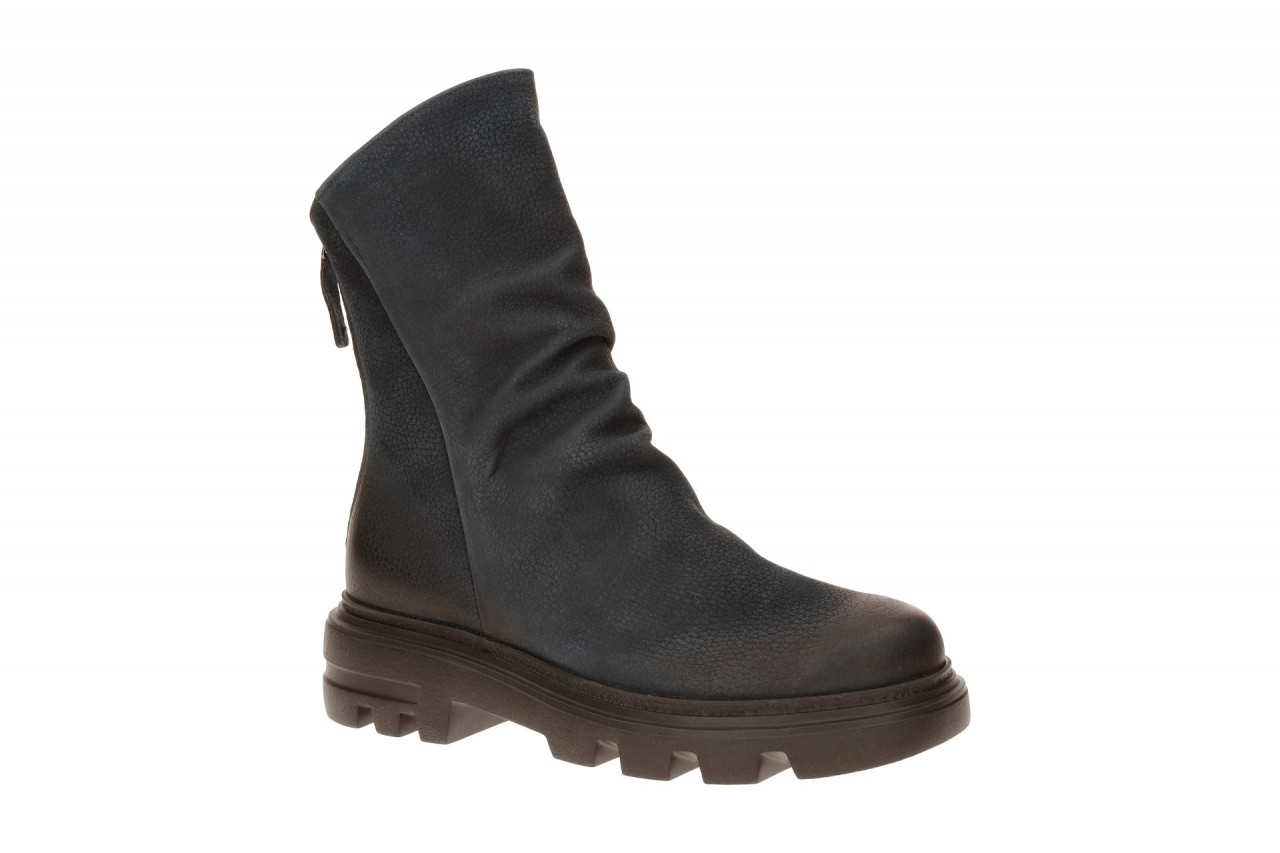 Paul Green Damen Stiefeletten 8253-040 Ocean Blau Echtleder Profilsohle Block...
