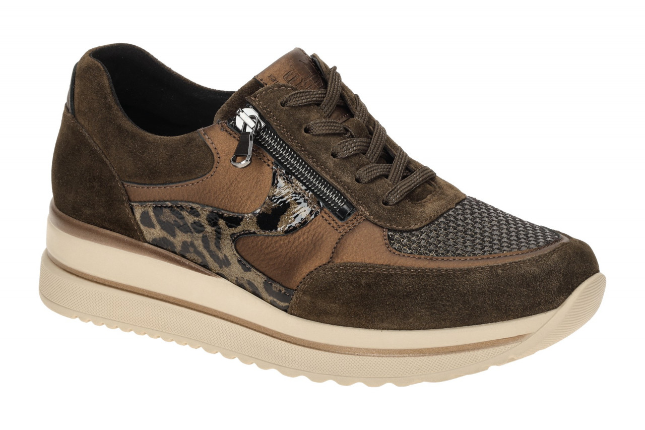 Waldl?ufer 669K01 K-LUANA Damenschuhe Schn?r-Halbschuhe braun Leo-Muster