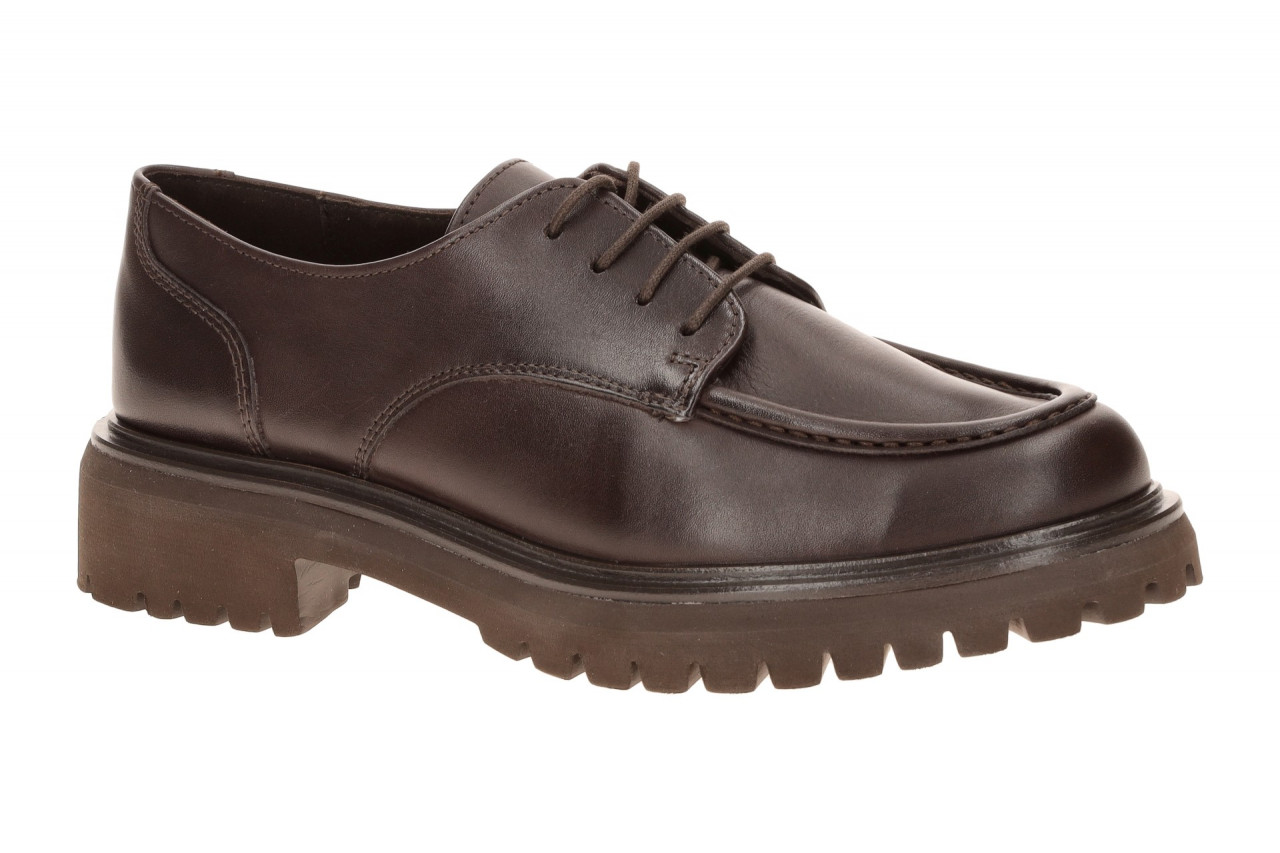 Paul Green Damenschuhe 1237-007 PG espresso Leder Schn?r-Halbschuhe Plateau M...
