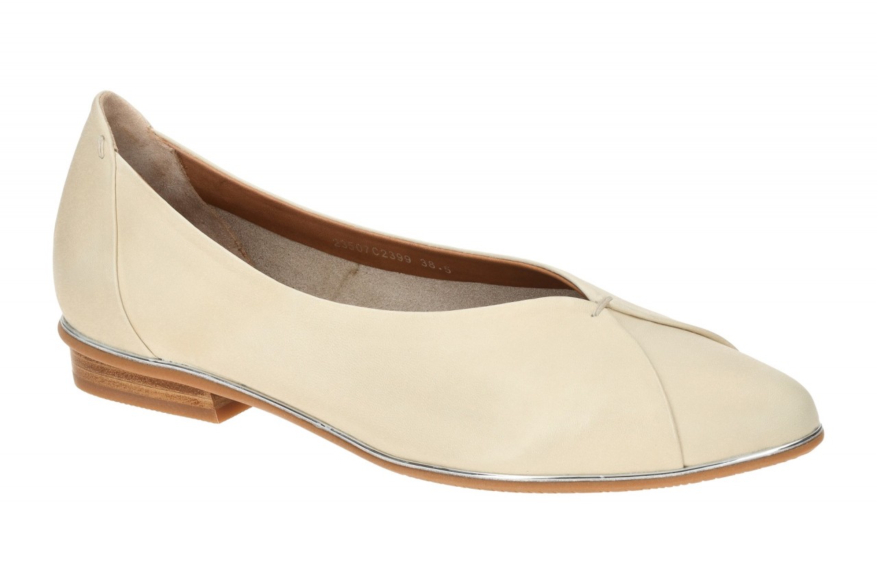 Everybody 23507C2399 GL803 Damen Ballerinas Beige Echtleder Slipper 1,5cm Absatz