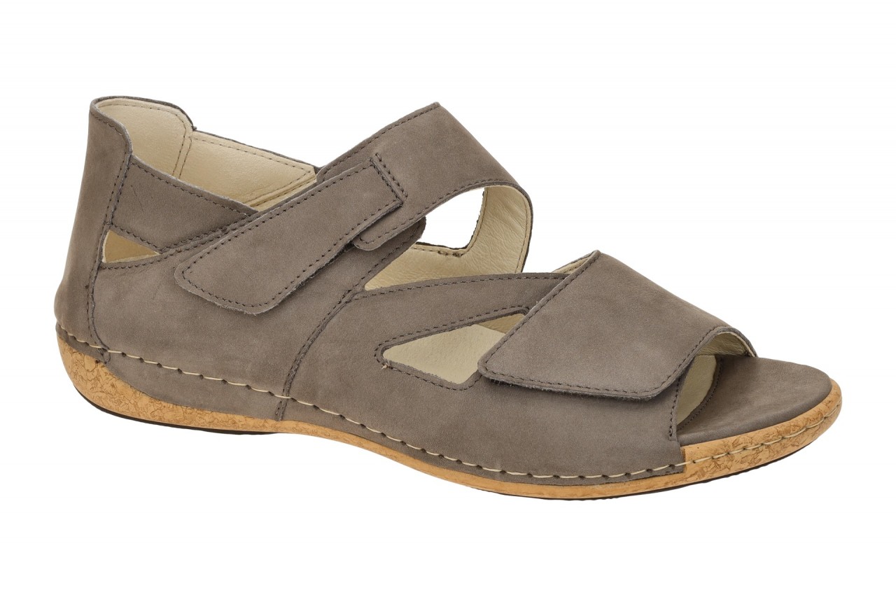 Waldl?ufer Damen Sandale 342025 HELIETT Grau Pietra Keilabsatz 2cm