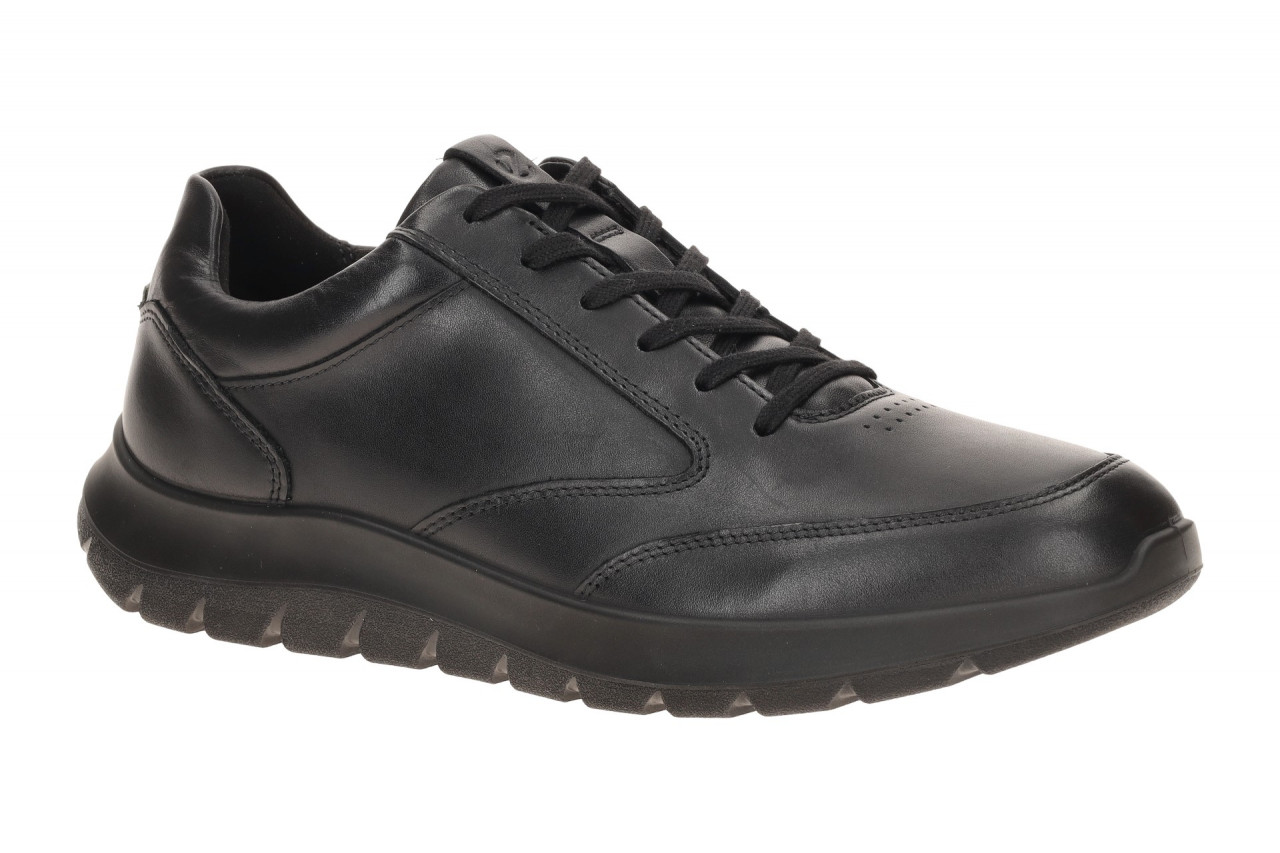 Ecco 57181401001 Herrenschuhe CITY STRIDE Schwarz Glattleder bequeme Halbschuhe