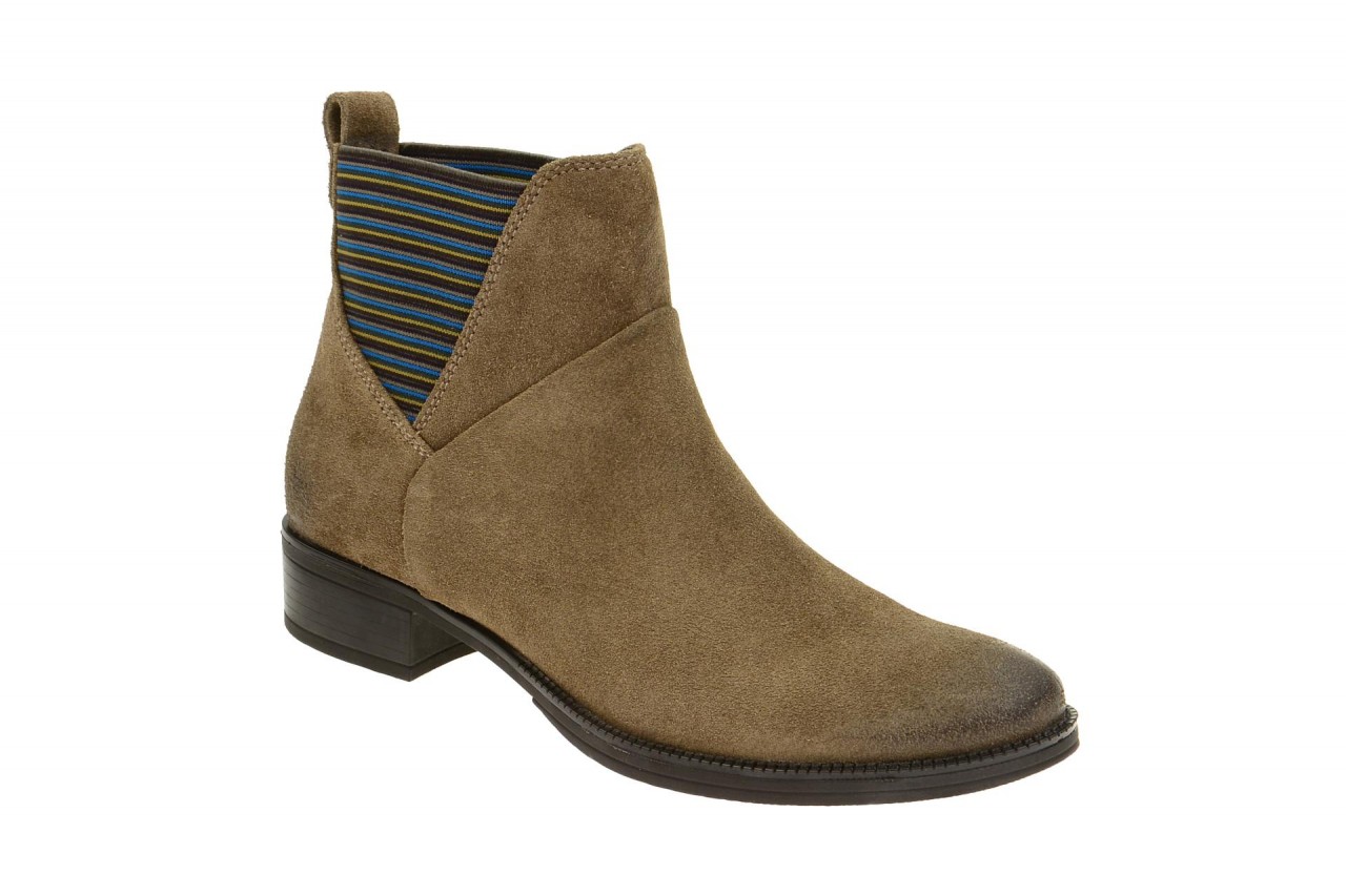 Geox Damen Stiefeletten D5490D MENDI Beige dk beige - Echtleder, wasserdicht ...