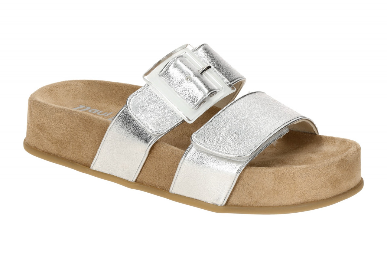 Paul Green 6157-01 grau - bequeme Pantolette f?r Damen