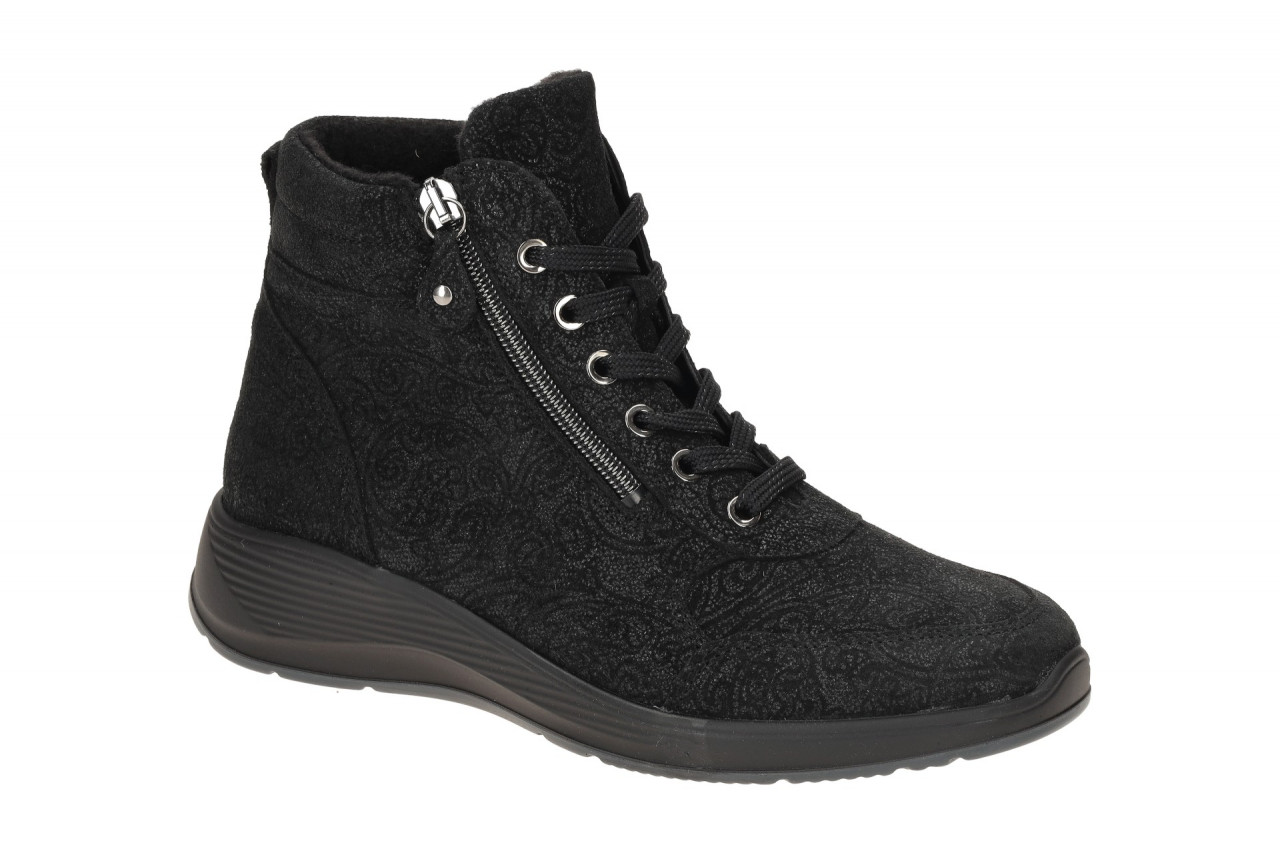 Waldl?ufer 698801 KALEA Schwarz Stiefeletten mit Glitzer Muster