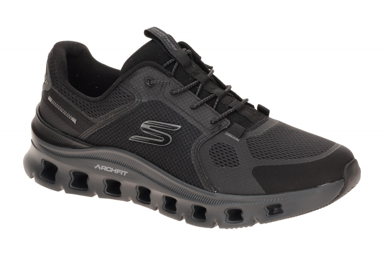 Skechers 233113 BBK Herren Sneaker Schwarz GLIDE STEP VEGAN Textil Mesh