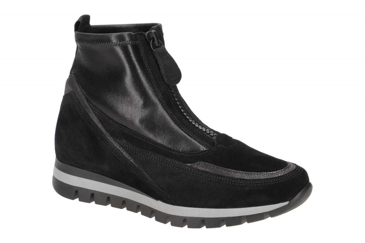 Gabor 36.450 TURIN Damen Stiefeletten Schwarz/Vulcano Weite H - Extra Weit