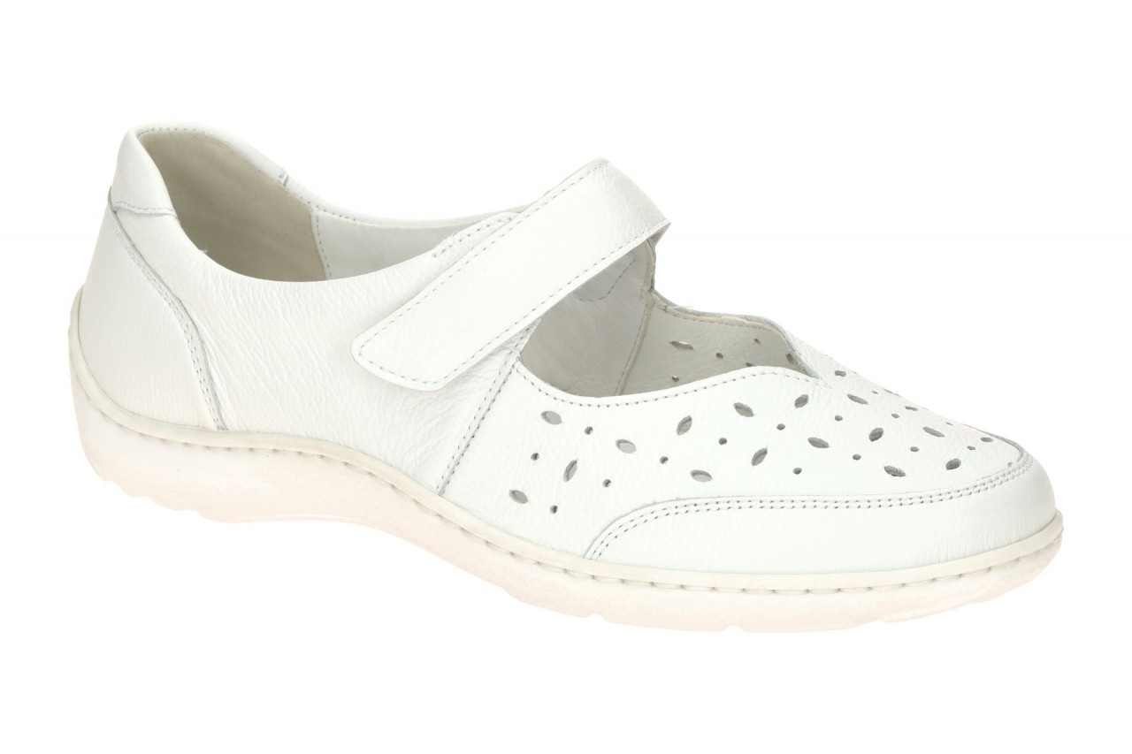 Waldl?ufer 496325 HENNI Damenschuhe wei? Echtleder Klettverschluss